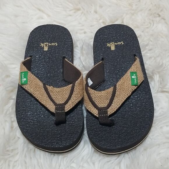 Sanuk Unisex Kids Yoga Mat Woven Flip Flop Sandal - Picture 1 of 4